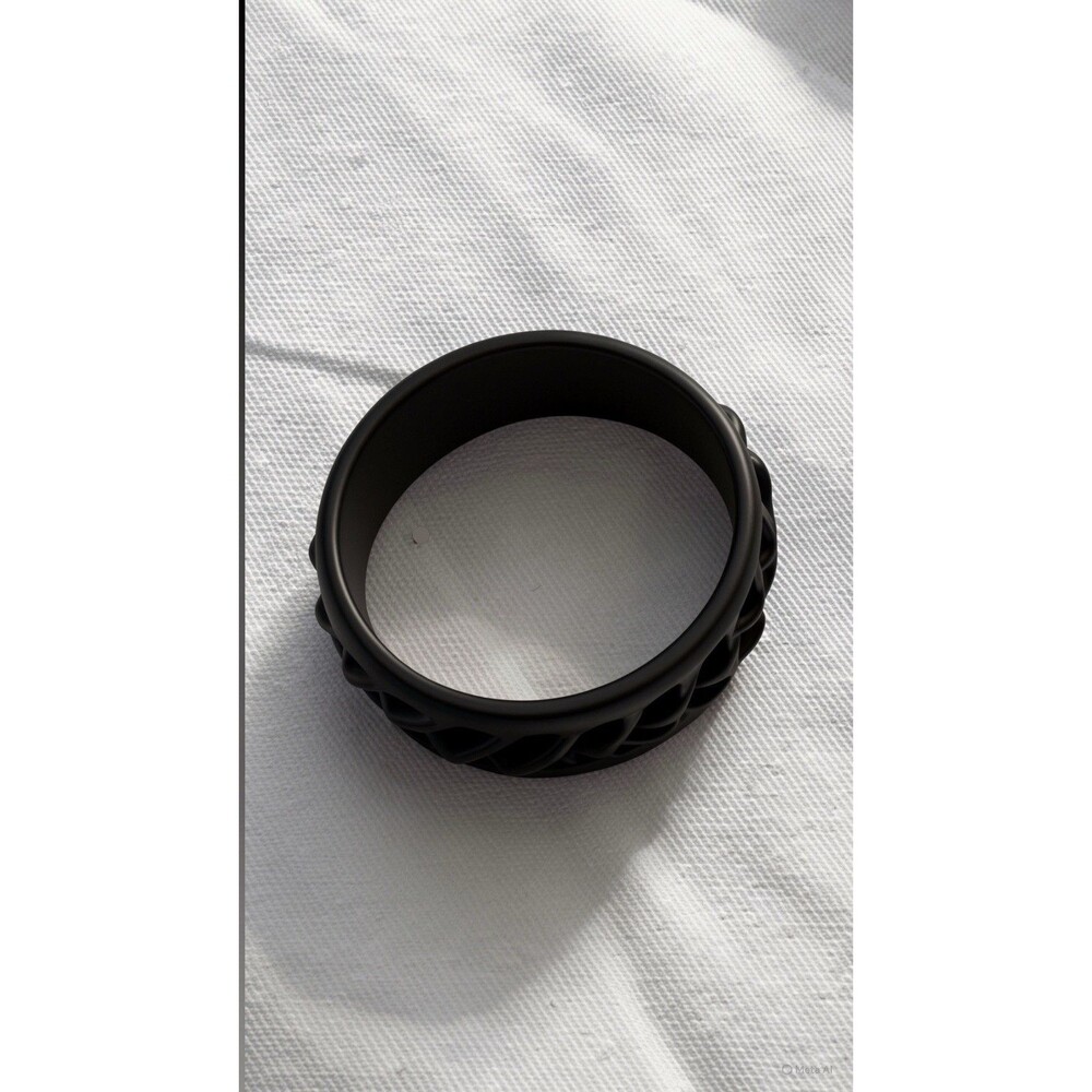 Stackable Rings 3 Piece Ring Set Fashion Jewelry Black Stainless Steel ￼